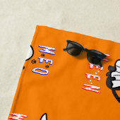 Meoween Ghost Kitten 31 Kat USA Oktober Halloween Strandlaken (In situ)