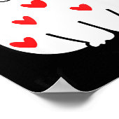 Meowentine Cute Cat Valentines Day Heart Meow Kitt Poster (Hoek)