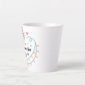 Meowentine Drinkware Design voor Cat Lovers Latte Mok (Voorkant)