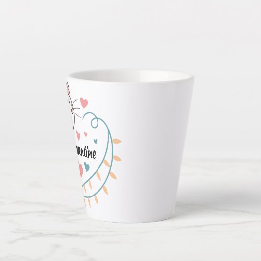 Meowentine Drinkware Design voor Cat Lovers Latte Mok (Voorkant)