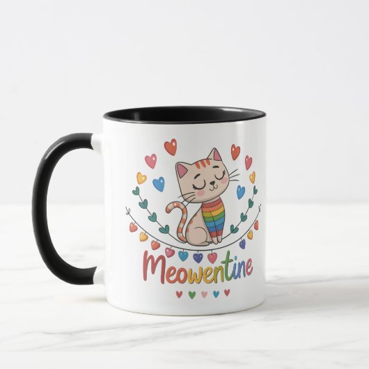 Meowentine Mok & Cups Ontwerp voor Cat Lovers (Links)