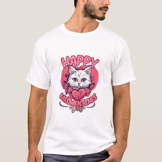 Meowentines Day-Shirt T-shirt (Voorkant)