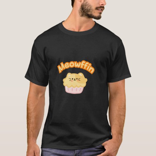 Meowffin Muffin Schattigee Anime Cat T-shirt (Voorkant)