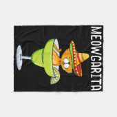 Meowgarita - Cinco De Mayo Margarita Kattenliefheb Fleece Deken (Voorkant (Horizontaal))