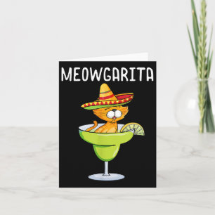 Meowgarita - Cinco De Mayo Margarita Kattenliefheb Kaart