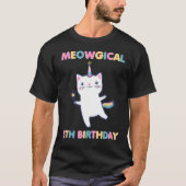 Meowgical 5 jarig Kat 5 jaar oud bday cat T-shirt (Voorkant)