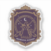 Meowgical Academy - Heksenkattenschool Sticker (Voorkant)