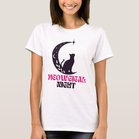 Meowgical cat , meogic t-shirt for cat lover women (Voorkant)