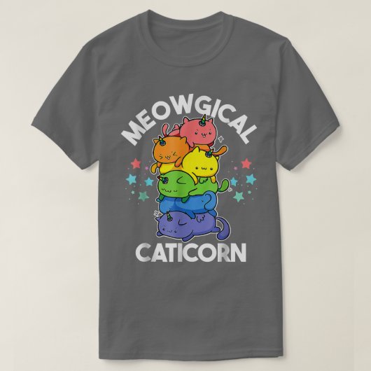 Meowgical Caticorn Funny Unicorn & Cute Kittycorn T-shirt (Design voorkant)