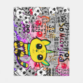 Meowgical Fleece Blanket by Theo Deken (Voorkant)