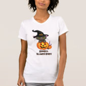 Meowgical Halloween Wishes Cat Witch Pet Pompoen T-shirt (Voorkant)