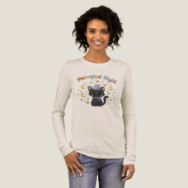 Meowgical Night Schattige Halloween Tri-Blend Shirt