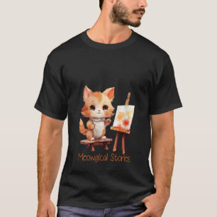 Meowgical Stories Een Schattige kattenontwerp voor T-shirt