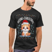 meowi Kerstmis Kat liefhebber T-shirt (Voorkant)