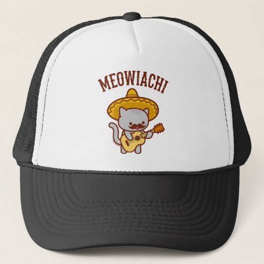 Meowiachi Cat Trucker Hat Trucker Pet (Voorkant)