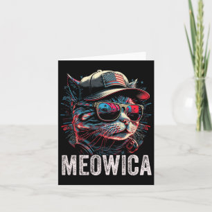 Meowica 4 juli Cat Amerikaanse vlag Amerika USA Kaart