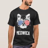 Meowica 4 juli Pawtriotic Kat Merica Cat Us Fl. T-shirt (Voorkant)