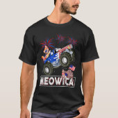 Meowica 4e juli Kattenmonster , Amerikaans F T-shirt (Voorkant)