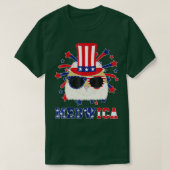 Meowica American Curl Cat 4 juli T-shirt (Design voorkant)
