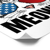 Meowica Americat 4 juli Amerikaanse vlag Sungl Fun Poster (Hoek)