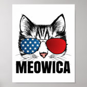 Meowica Americat 4 juli Amerikaanse vlag Sungl Fun Poster (Voorkant)