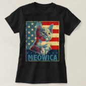 Meowica Cat 4 juli Patriotic American Flag Gi T-shirt (Design voorkant)