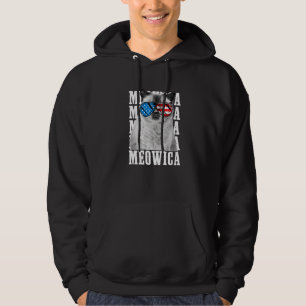 Meowica Cat Eagle Amerikaans Symbool USA Patriotti Hoodie