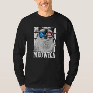 Meowica Cat Eagle Amerikaans Symbool USA Patriotti T-shirt