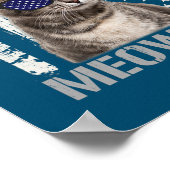 Meowica Cat Fourth 4e juli Patriotic USA Poster (Hoek)