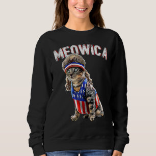 Meowica Cat Mullet, Amerikaans vlaggenpatriottisch Trui