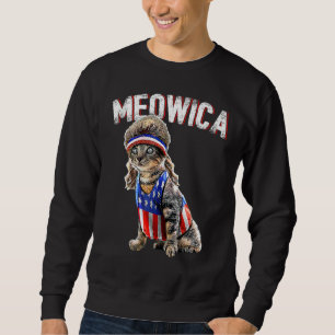 Meowica Cat Mullet, Amerikaans vlaggenpatriottisch Trui