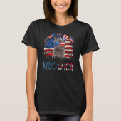 Meowica Cat Vierde 4 juli Patriottisch USA Ameri T-shirt (Voorkant)