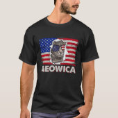 Meowica Kat Vierde 4 juli Patriottische VS Ameri T-shirt (Voorkant)