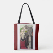 Meowicaans Gotisch Landelijk Cartoon Classic Cat A Tote Bag (Achterkant)