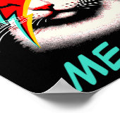 Meowie Cat Rock Concert Band Mannen Kinder Vrouwen Poster (Hoek)