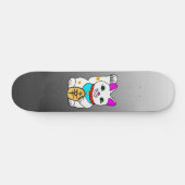 MEOWIES LUCKY CAT MANEKI NEKO GRAY / BLACK SKATEBOARD (Horizontaal)