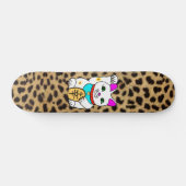 MEOWIES LUCKY CAT MANEKI NEKO LEOPARD SKATEBOARD (Horizontaal)