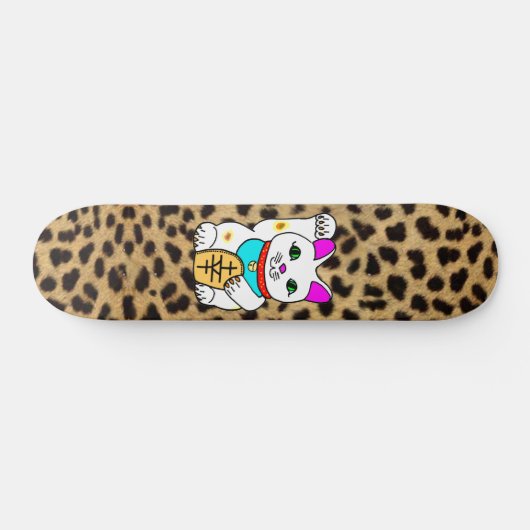 MEOWIES LUCKY CAT MANEKI NEKO LEOPARD SKATEBOARD (Horizontaal)