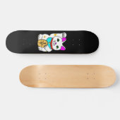 MEOWIES LUCKY CAT MANEKI NEKO ZWART PERSOONLIJK SKATEBOARD (Horizontaal)