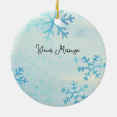 Meowing Stained-Glass Christmas Black Cat Keramisch Ornament (Achterkant)