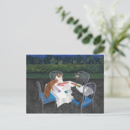 Meowjongg Briefkaart (Staand voorkant)