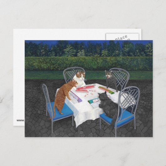 Meowjongg Briefkaart (Voorkant / Achterkant)
