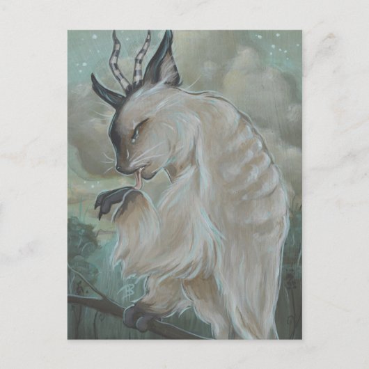 Meowl 2 cat owl postcard briefkaart (Voorkant)