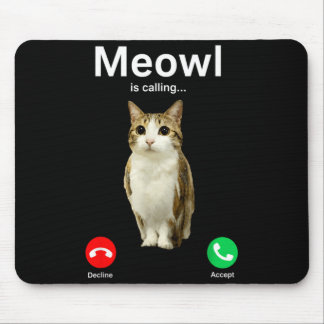 Meowl Bellen Kat Uil Vervloekt Internet Grappig Muismat