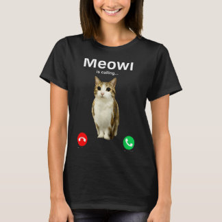 Meowl Bellen Kat Uil Vervloekt Internet Grappig T-shirt
