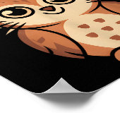 Meowl Cat Owl Hybrid Funny Meme Brain Rot Gen Alph Poster (Hoek)