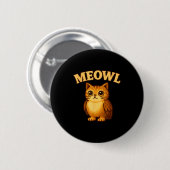 Meowl - Funny Meow Cat Owl Brainrot Meme Teen Kids Ronde Button 5,7 Cm (Voorkant /achterkant)