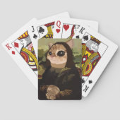 Meowlisa Funny Mona Lisa Cat Face Pokerkaarten (Achterkant)