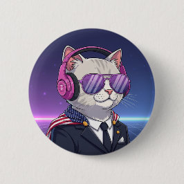 Meowllennial Patriot – Gen Z Cat Button