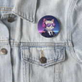 Meowllennial Patriot – Gen Z Cat Button (In situ)